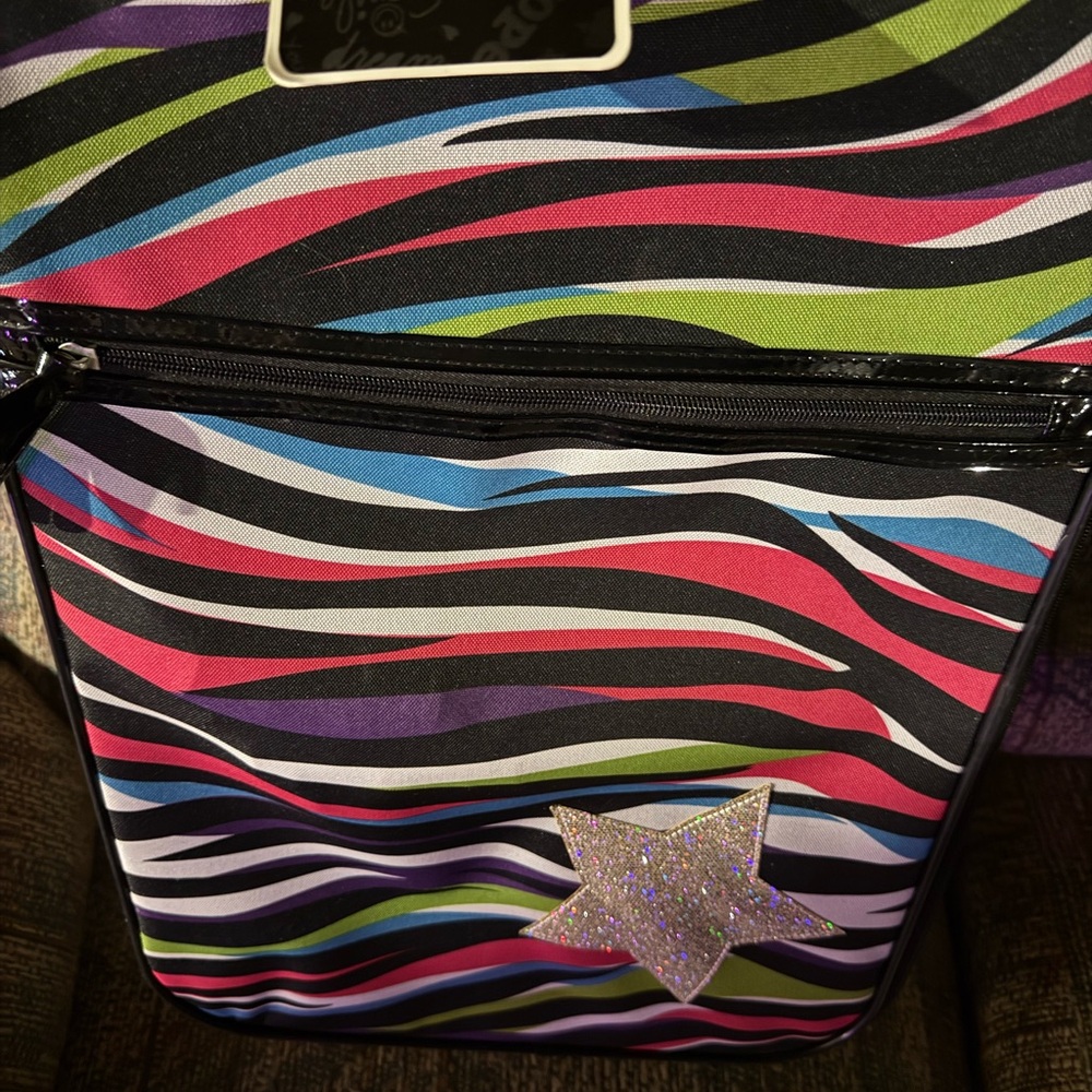 Brand new Colorful Striped luggage suitcase with wheels